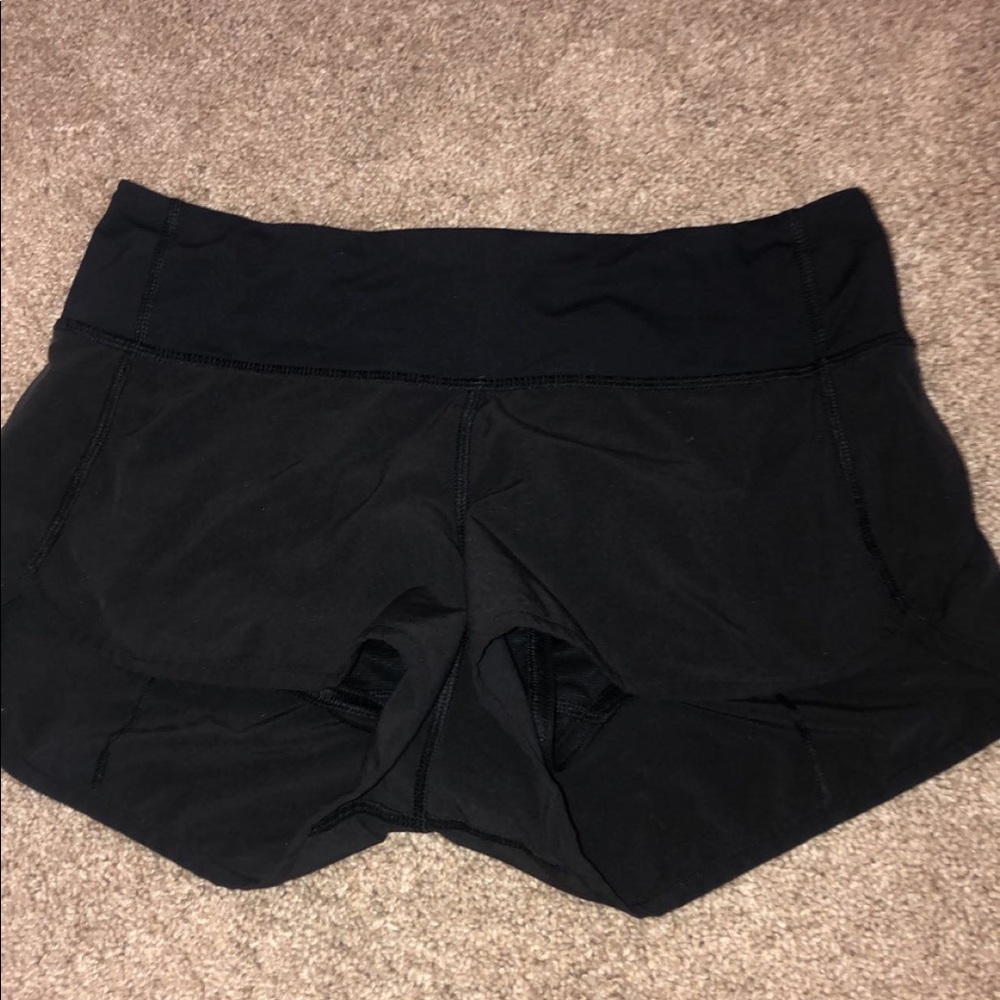 Black lulu lemon speed it up short